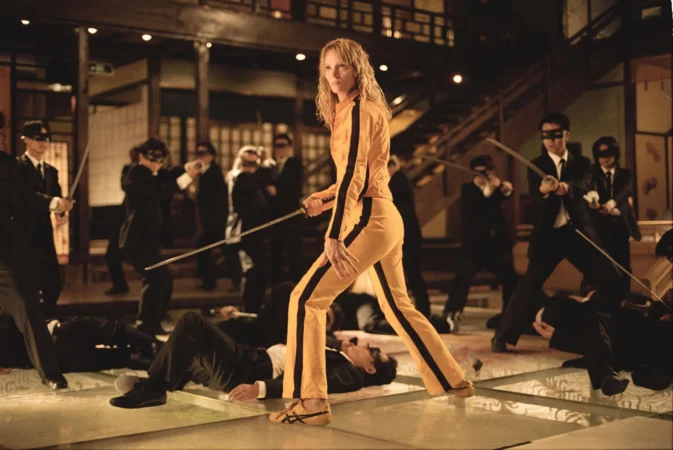 uma thurman in action scene0from film kill bill volumn 1